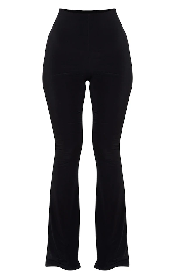 Pantalon Flare Moulant Noir Froncé Sur L'arrière – Image 3