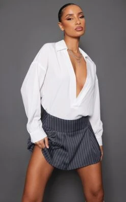 Blouse Très Décolletée Blanche