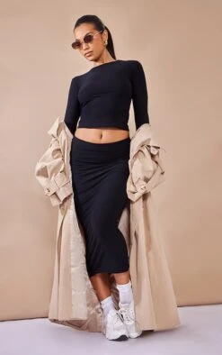 Jupe Mi-longue Douce Noire